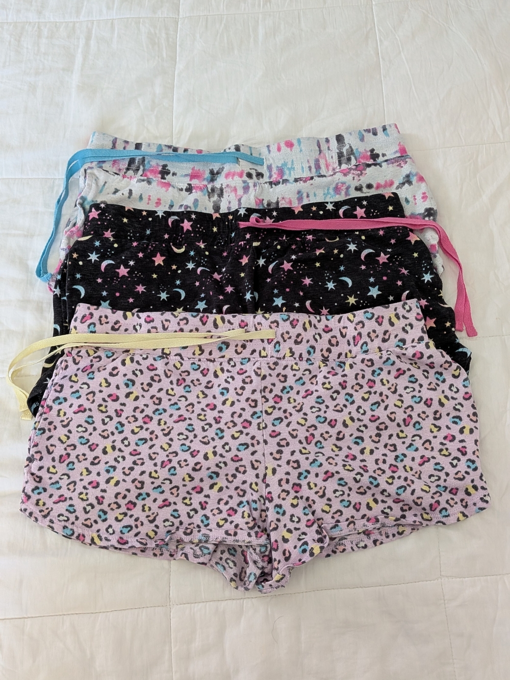 Secret Treasures Girls 3-bundle Lounge Shorts - Pink, Black, Light Gray Size M